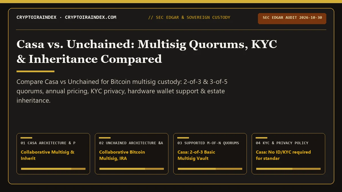 Casa vs Unchained: Multisig Vault & Inheritance Audit