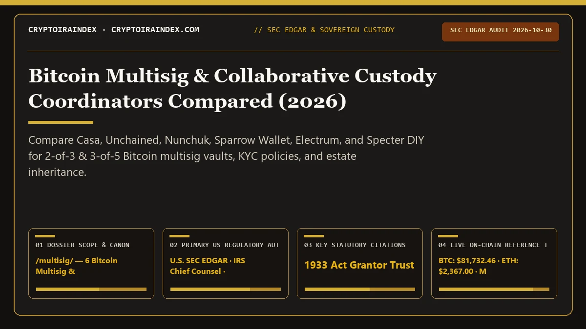 6 Bitcoin Multisig & Collaborative Custody Coordinators (20…