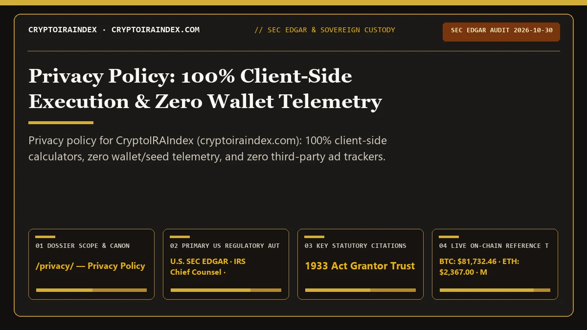Privacy Policy: Zero-Tracking Client-Side Architecture